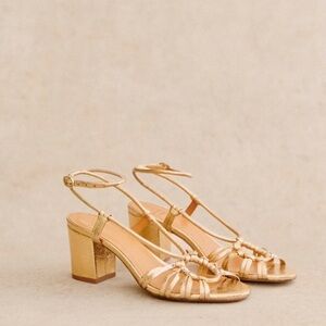 Gloria metallic strappy sandals